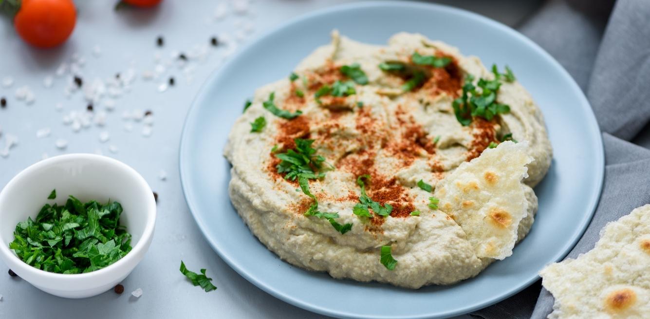 Piadine vegan con babaganoush